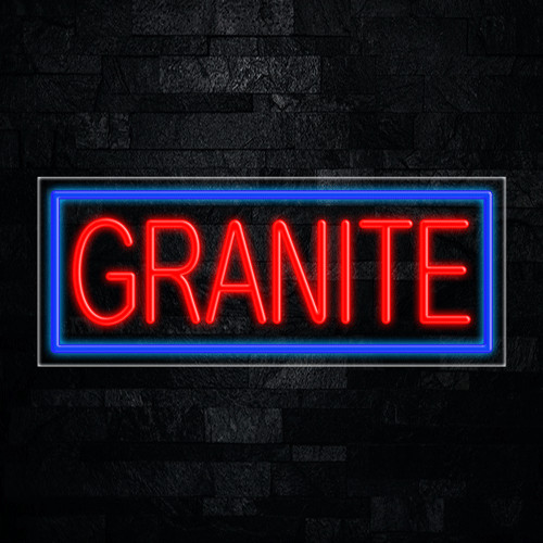 Granite LED Neon Sign 30&Prime;L x 12&Prime;H #30553