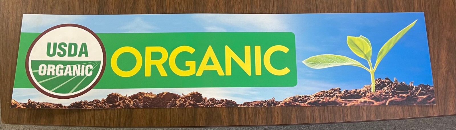 USDA Organic Category Header Sign