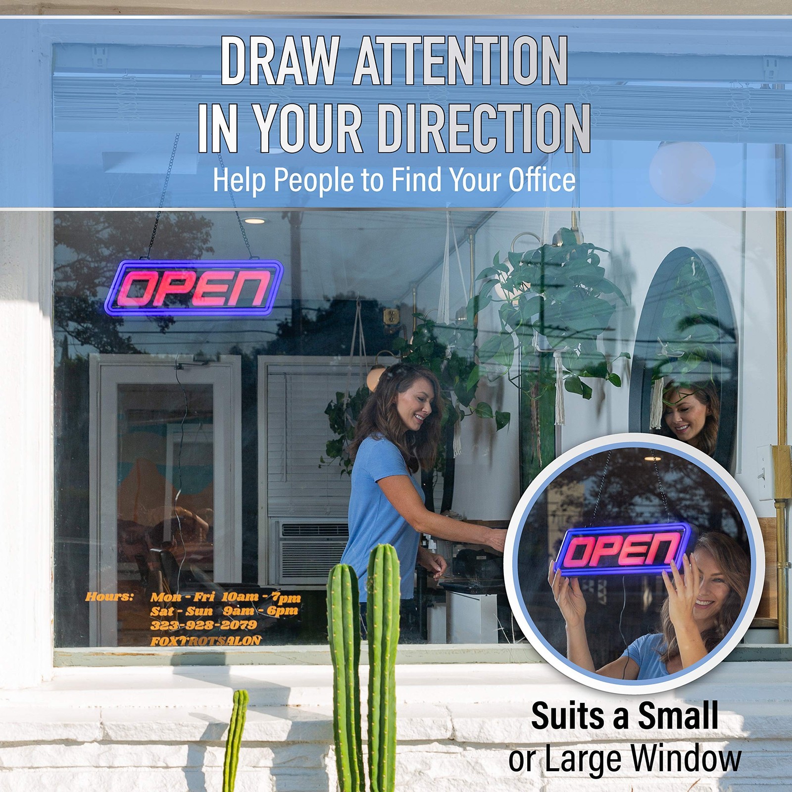 GLI Super-Bright LED Open Sign – Stand Out in Daylight too with this Ultra Br…