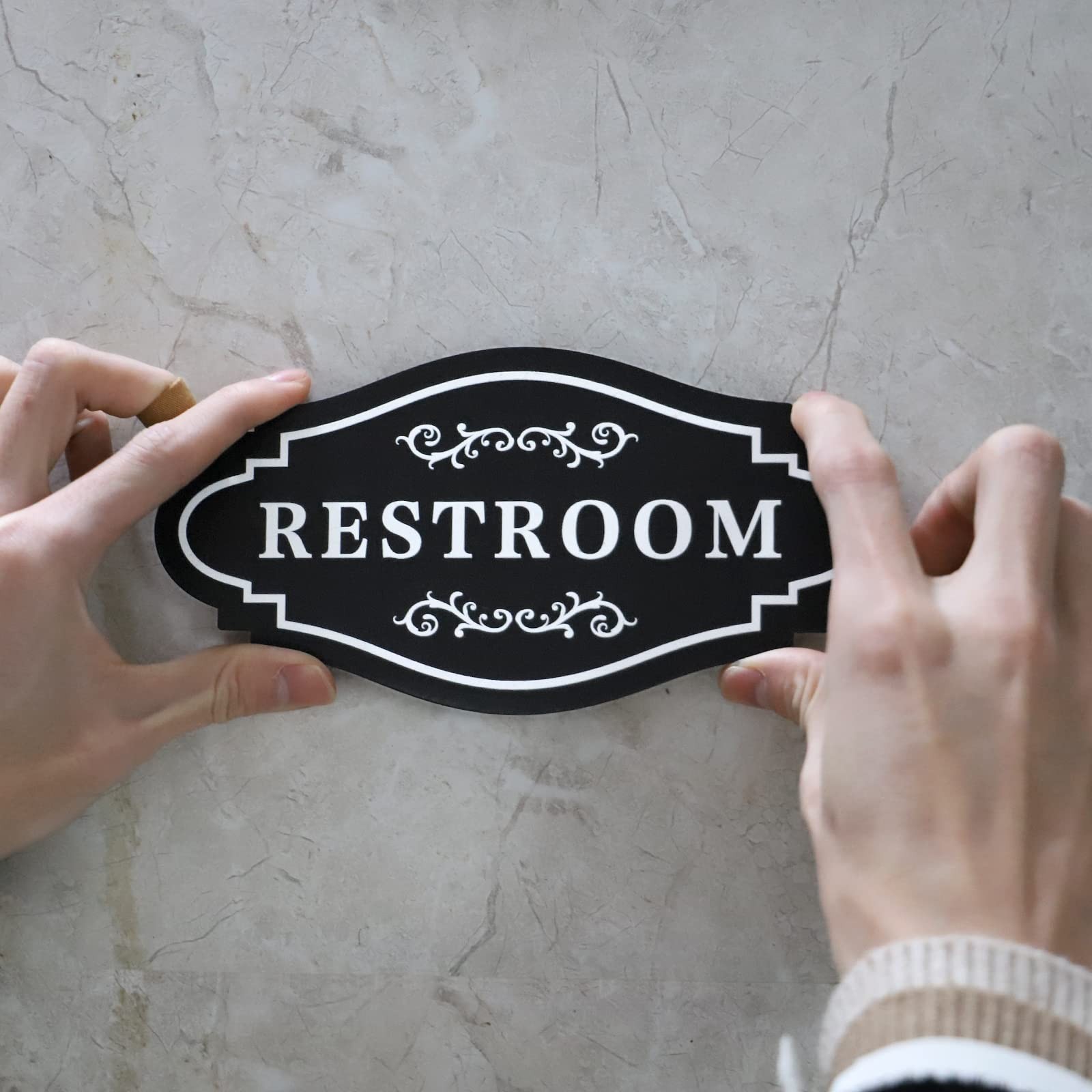 FXRN Restroom Sign,restroom signs for business,restroom sign for home,unisex …