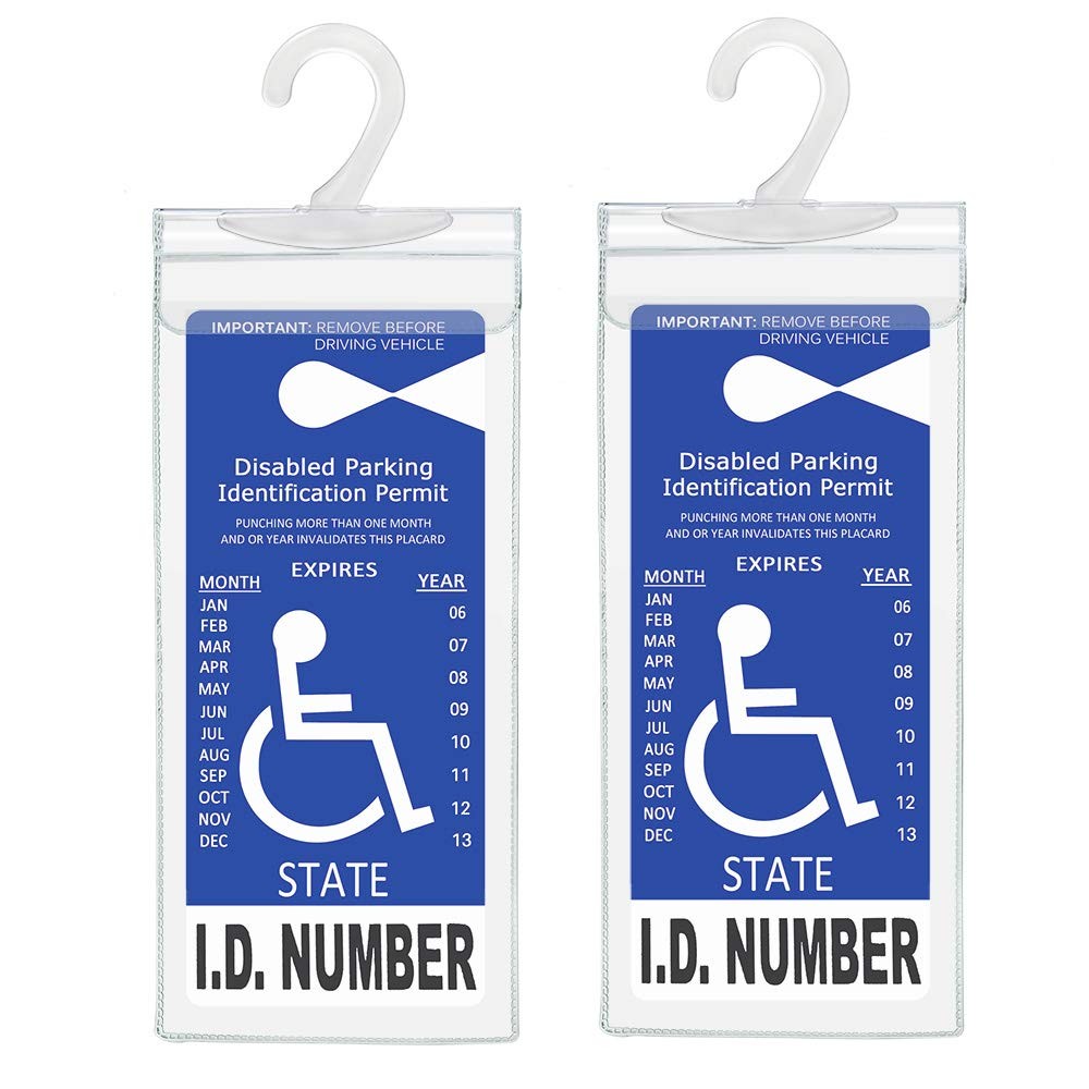 Handicap Parking Placard Holder, Ultra Universal Size, Transparent
