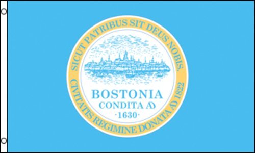 High Quality Boston Polyester Flag Banner Sign | 3&rsquo;x 5&prime; | All Weather | Sturdy