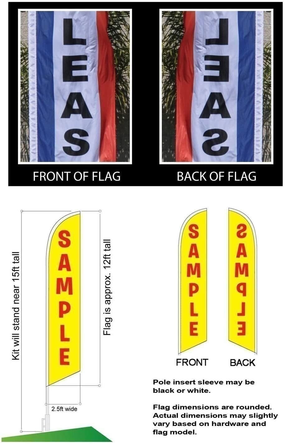 Barbeque BBQ Advertising Feather Banner Swooper Flag Sign with Flag Pole Kit…