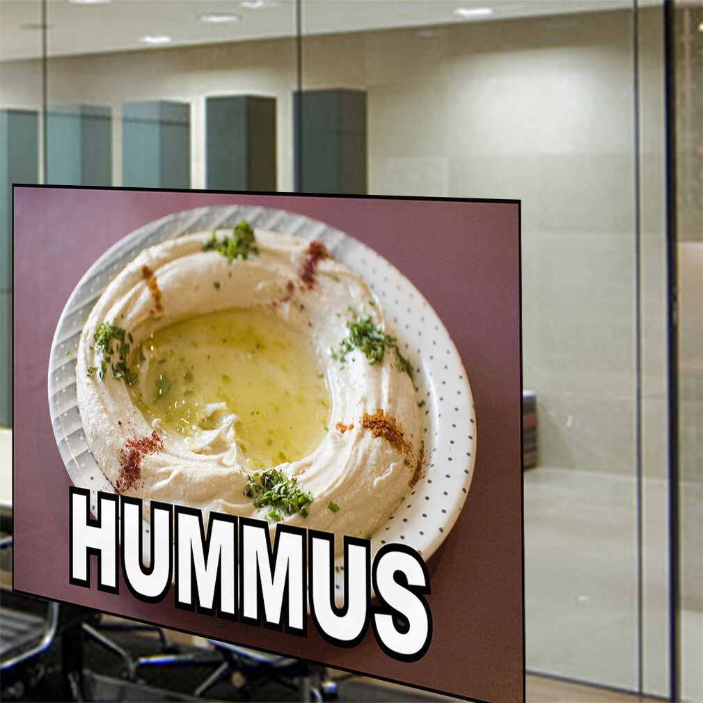 Decal Stickers Hummus Food Fair Restaurant Cafe Market Vinyl Store Sign Label