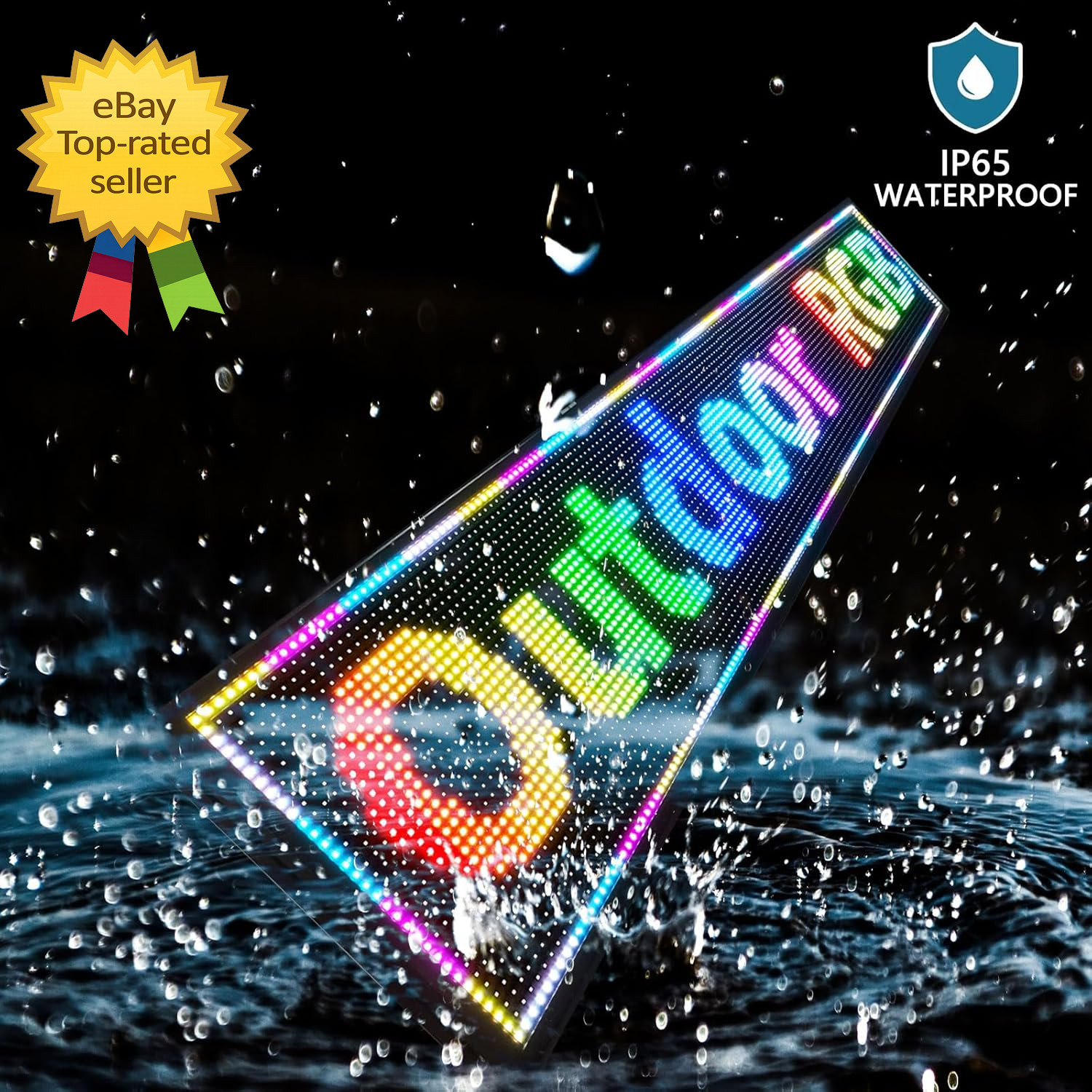 HS P10 77 »X14 » Led Sign Outdoor Digital Open Neon Programmable Scrolling Hig