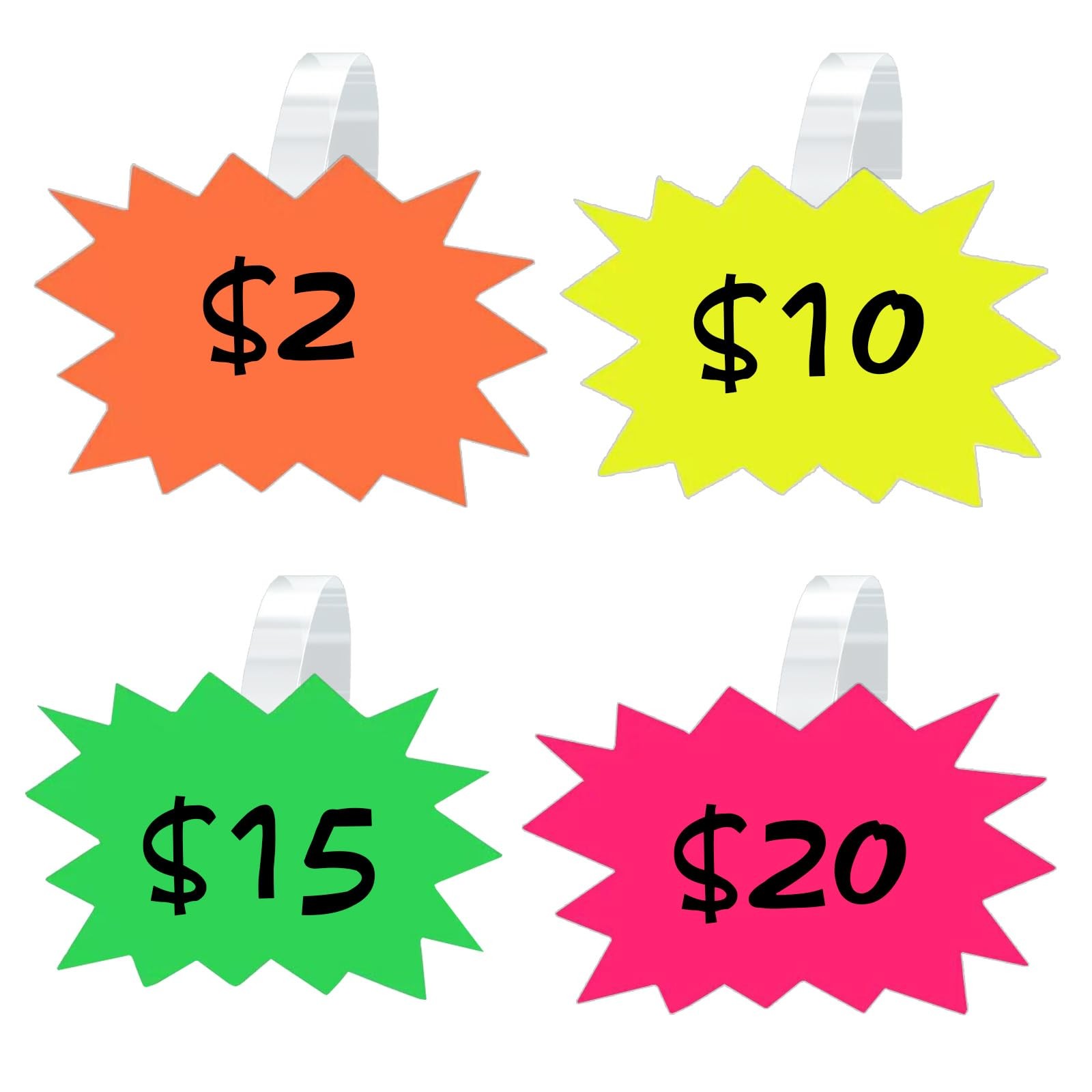 180PCS Starburst Signs for Retail, 5×6.6 Inch (5 x 6.6) inches, Multicolor