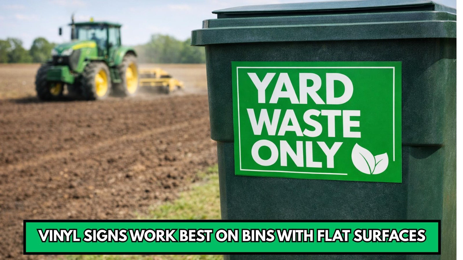 4 Pack Yard Waster Only Sticker Signs Self Adhesive Vinyl Yard Waste Decals