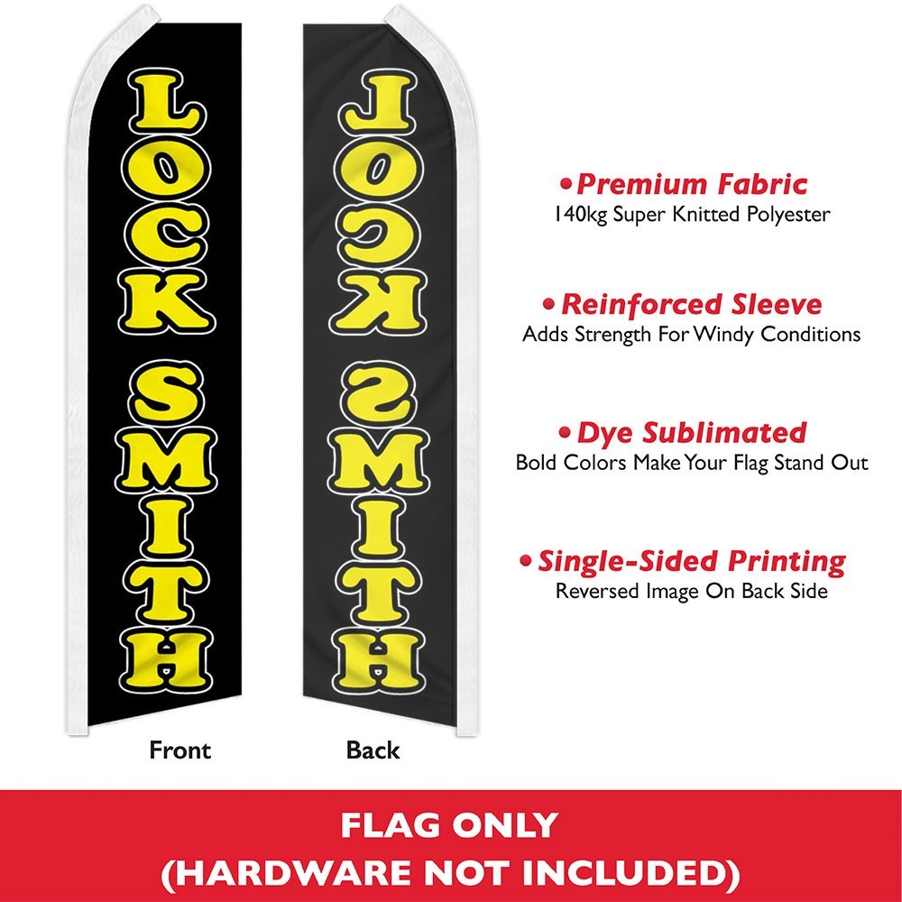 Locksmith Advertising Swooper Feather Flutter Flag Lock Smith Keys