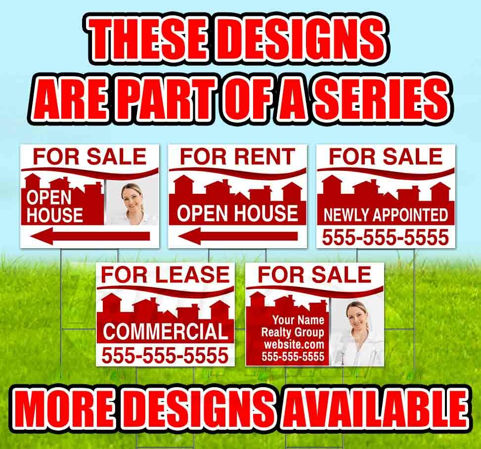 FOR RENT APPOINTED CUSTOM 18×24 Yard Sign WITH STAKE Bandit REALTOR REAL ESTATE