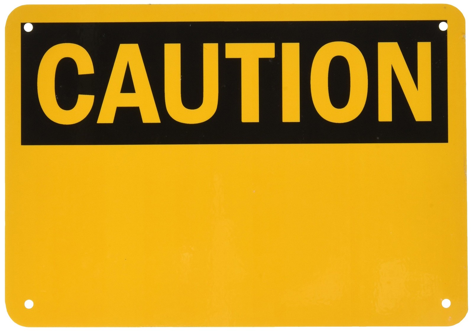 Caution Blank Write-On Sign 7×10 Inch Aluminum Warning Notice Plate Industrial