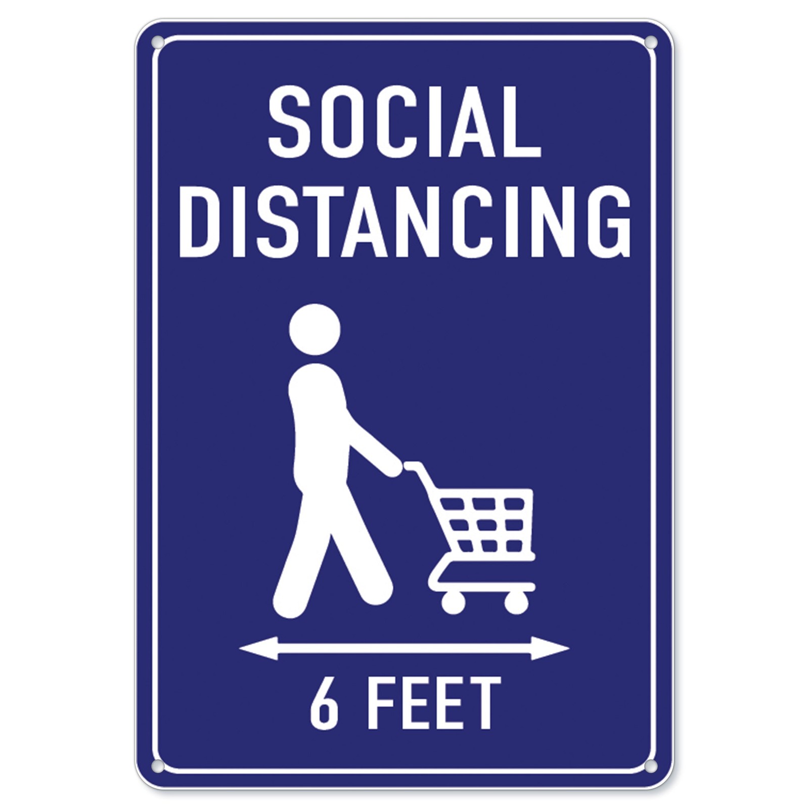 Social Distancing 6 Feet OSHA Notice Sign Metal Plastic Decal