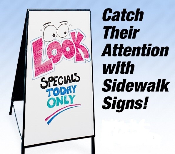 Dry Erase Board A-Frame Sidewalk Sale Sign 41 » x 21 » Back Magnetic Double Side