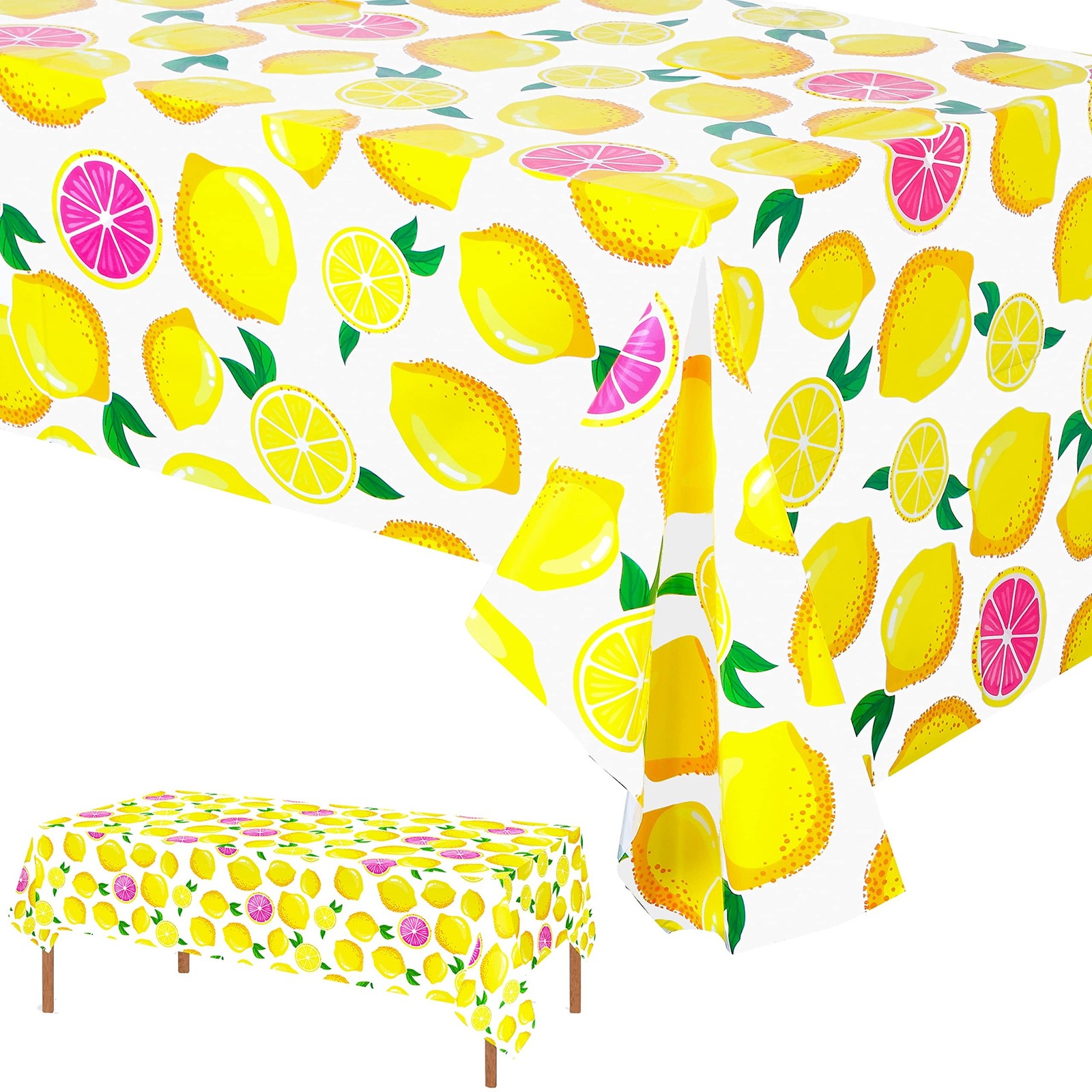 C L cooper life 2Pcs Pink Lemon Party Table Decoration Summer Fresh Fruits Ta…