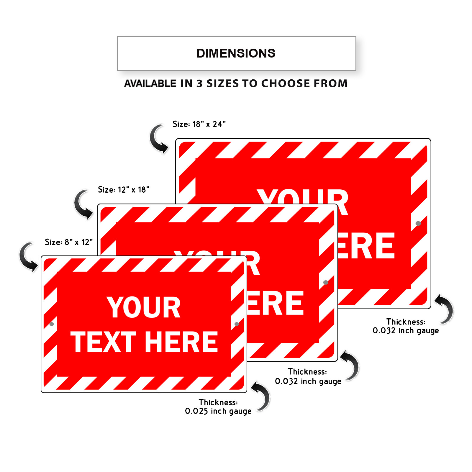 Custom Sign Your Text Wording Sign Personalized Text Notice Aluminum Metal Sign