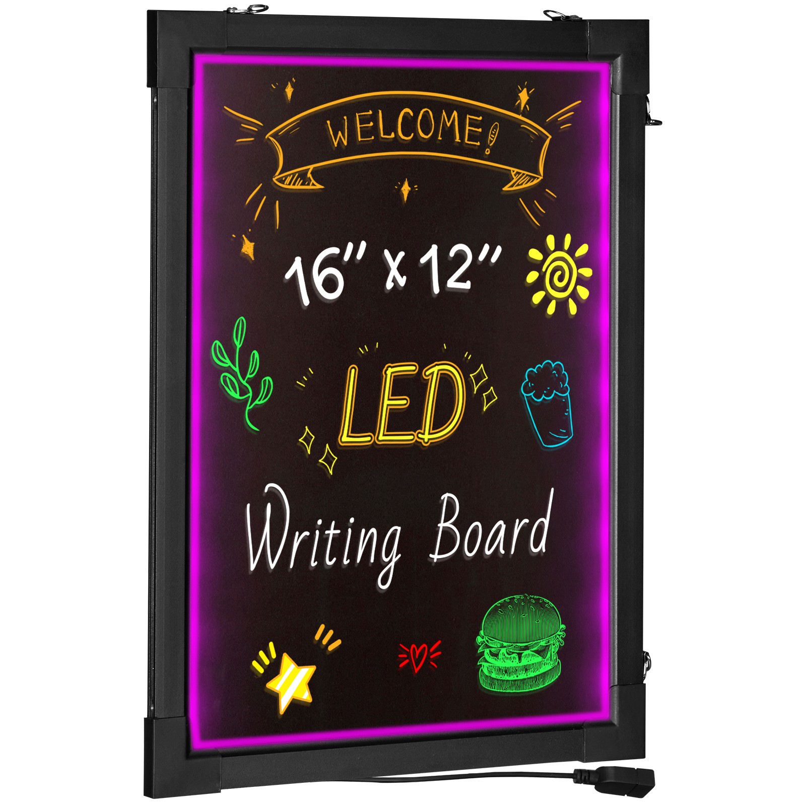 Uimoso LED Message Board 16&Prime;x12&Prime; Illuminated Erasable Light-Up Chalkboard