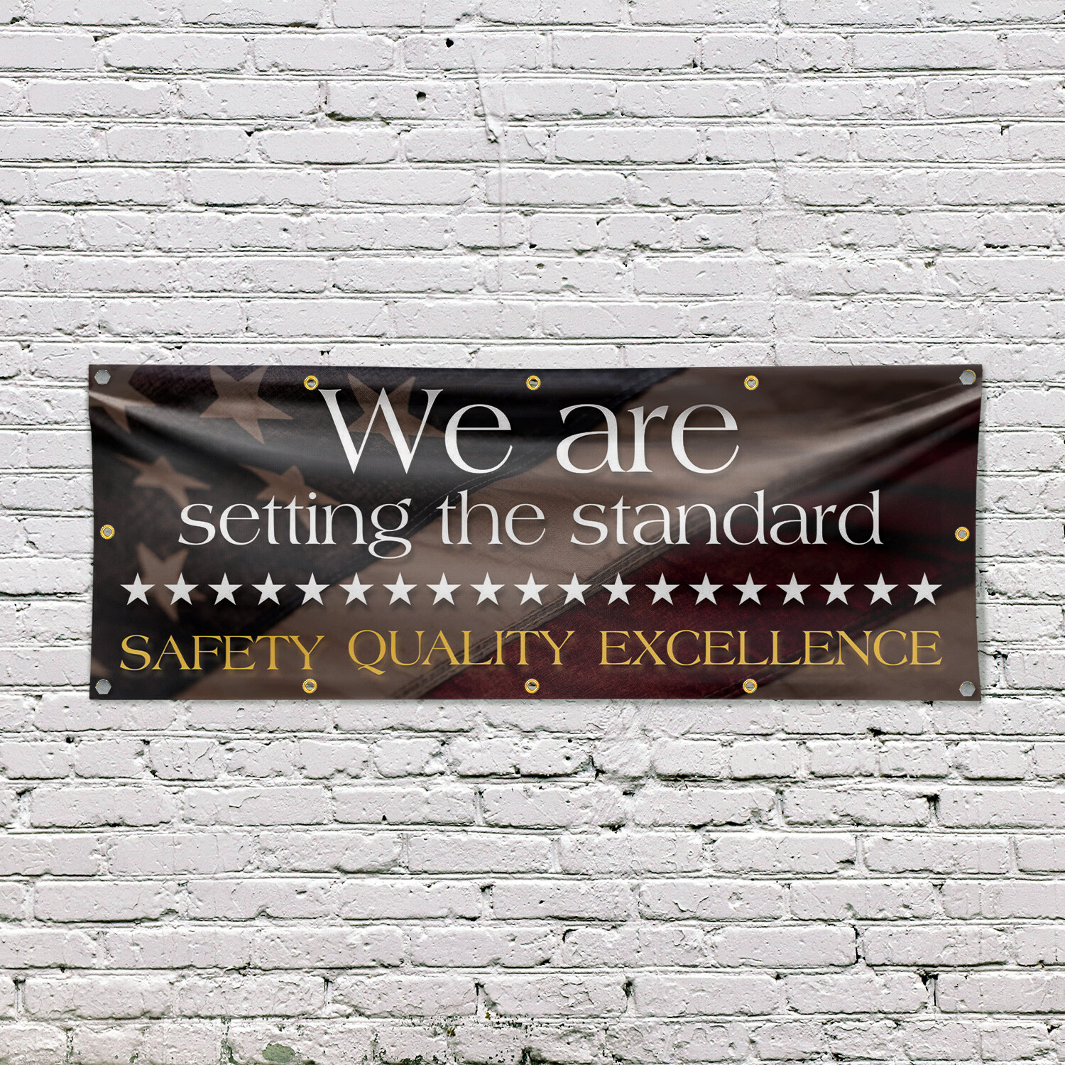 Setting The Standard Safety Vinyl Banner Sign with Metal Grommets Heavy-Duty