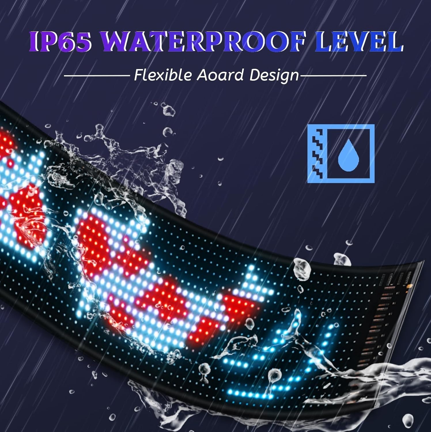 Portable 23 »x5 » LED Matrix Panel – Custom Text & Animation with Remote Control