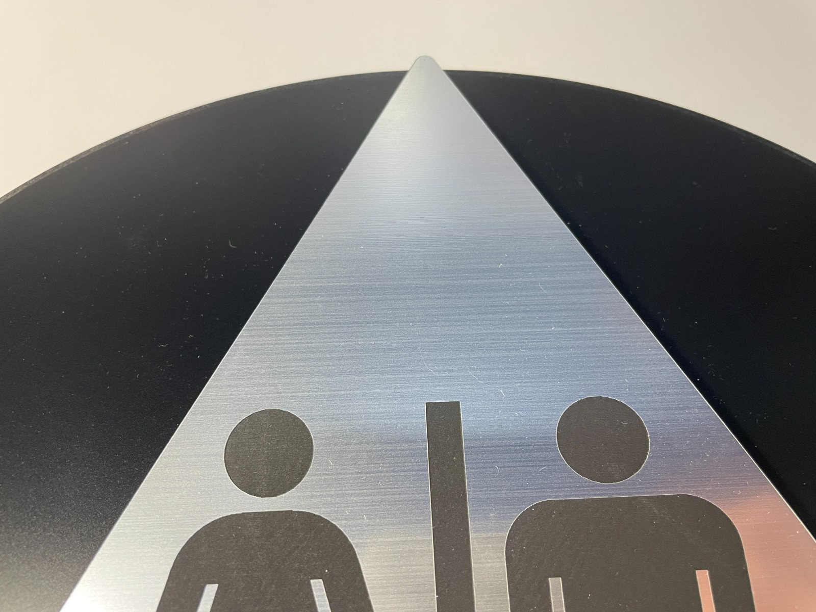 NEW ADHESIVE UNISEX HANDICAP RESTROOM SIGN ROUND 12&Prime; DIAMETER WEIGHS 1.5-2 LBS