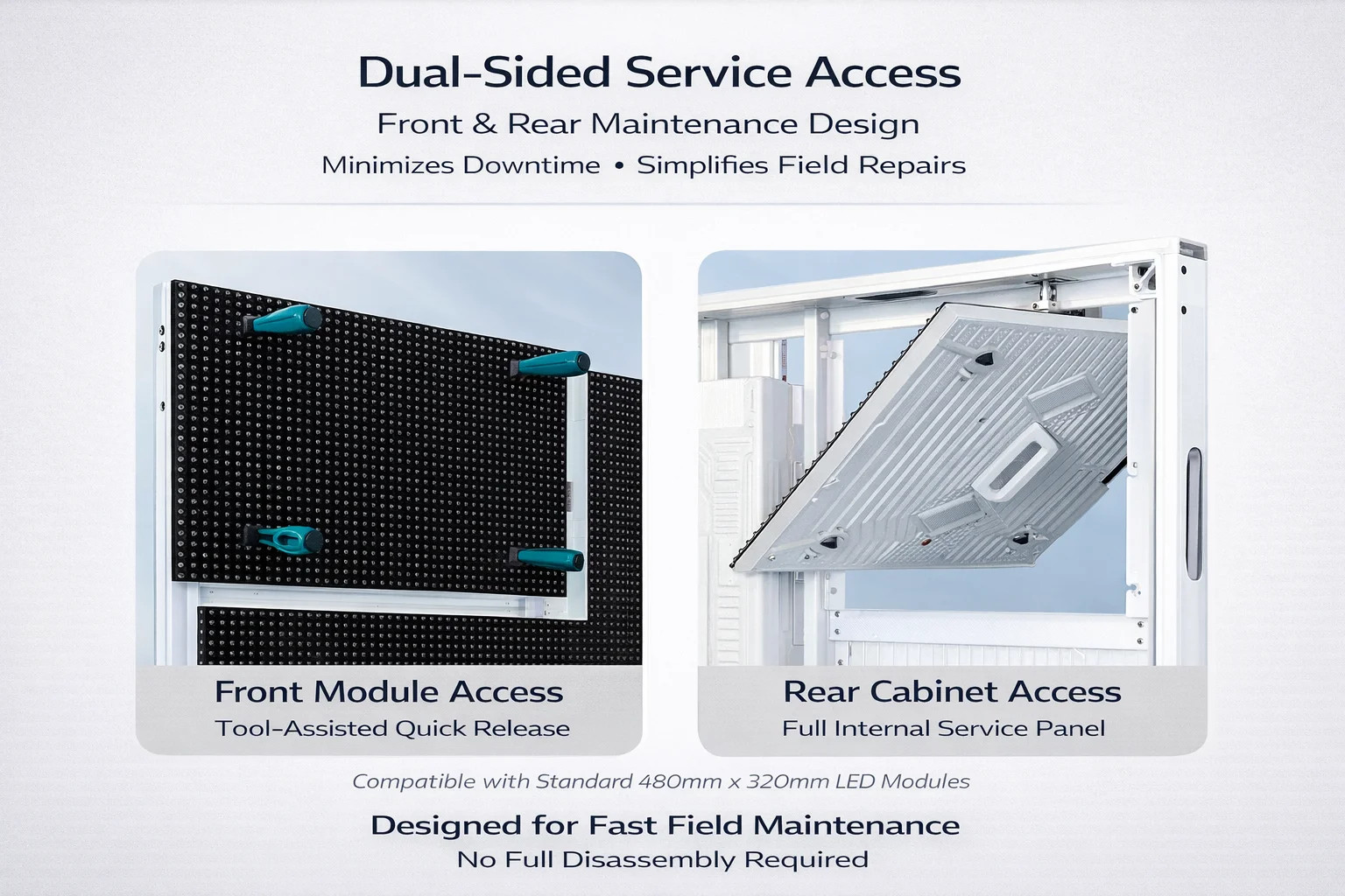 3×6 FT Outdoor LED Billboard P4 Single-Sided Programmable Digital Sign IP65