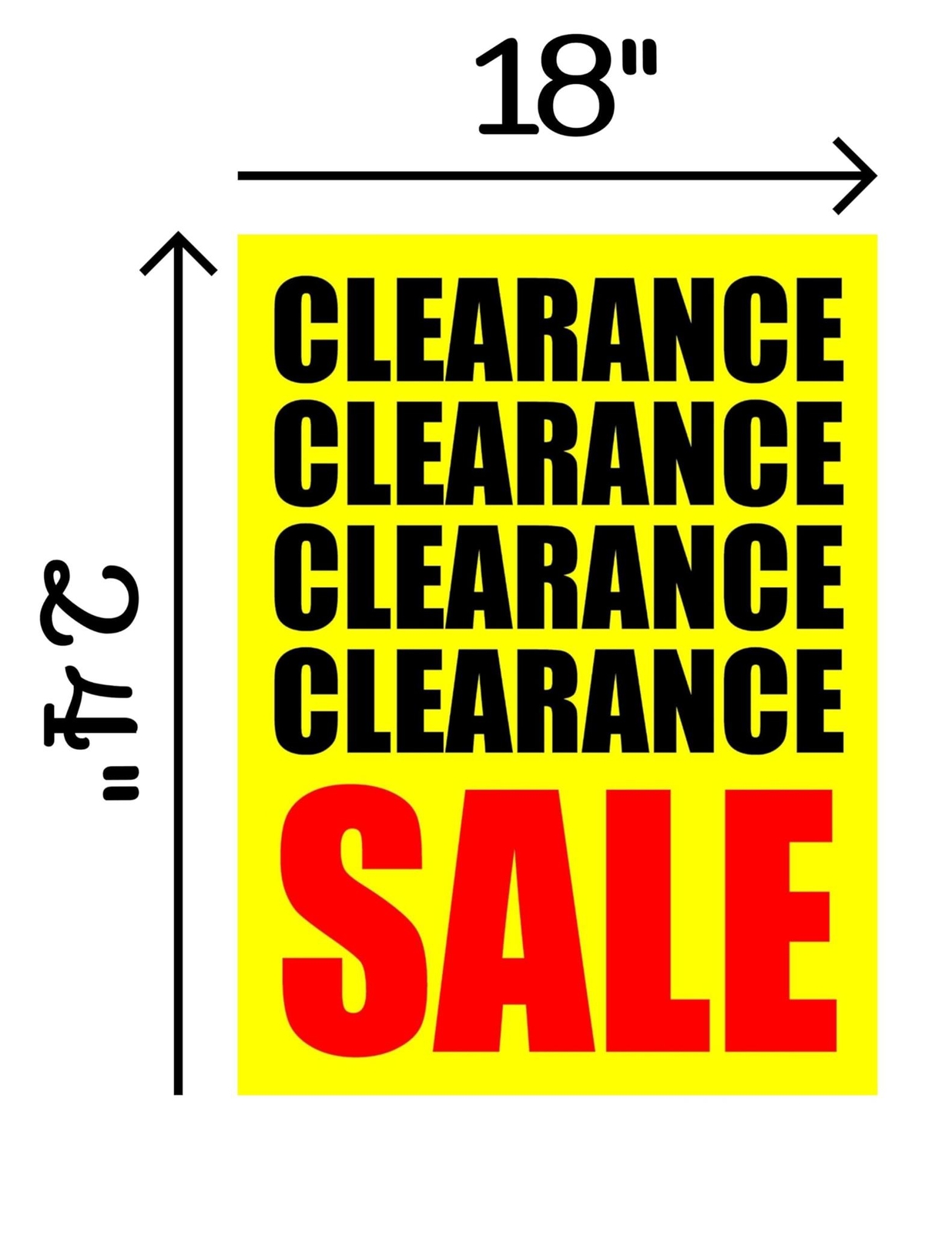 Promotional | Retail Window Display Sign | 18&Prime;W x 24&Prime;H