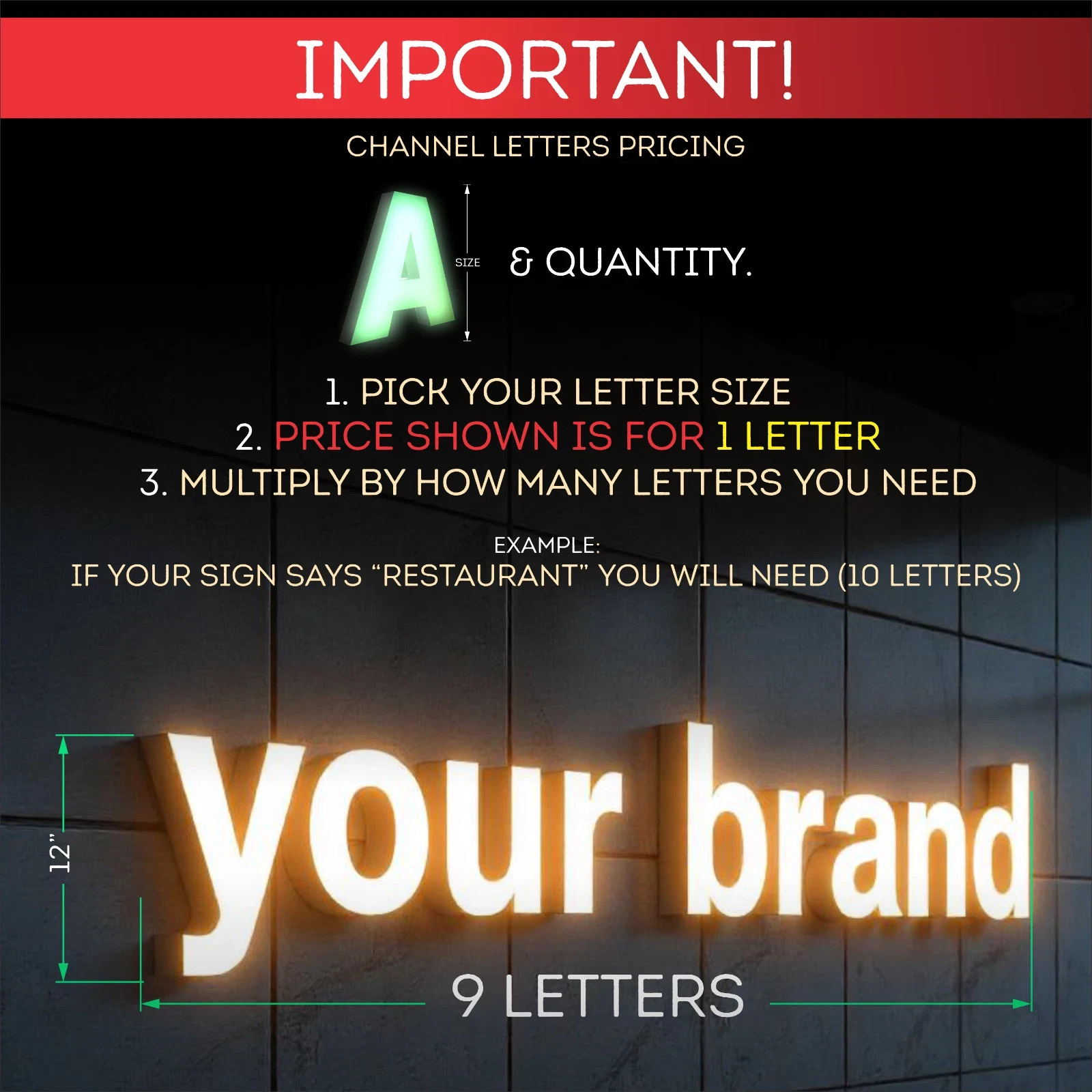 Jersey Auto Repair LED Channel Letters – Custom Outdoor Storefront Business Sign