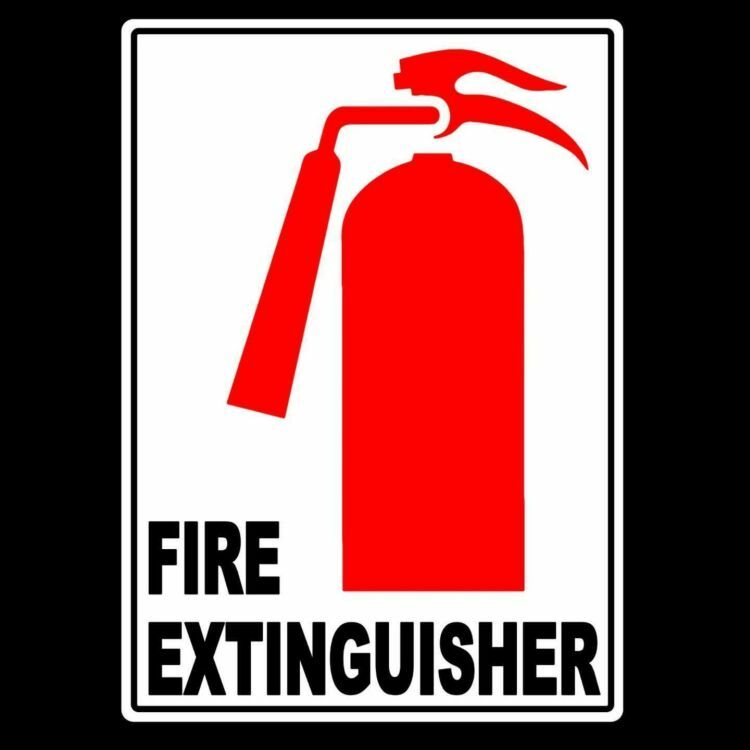 Fire Extinguisher Location Metal Sign safety warning emergency MS006