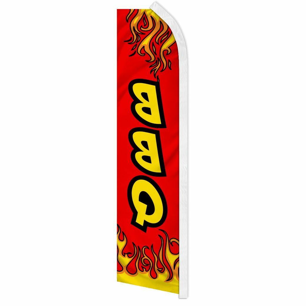 « BBQ » advertising super flag swooper banner business meat barbecue grill food rd
