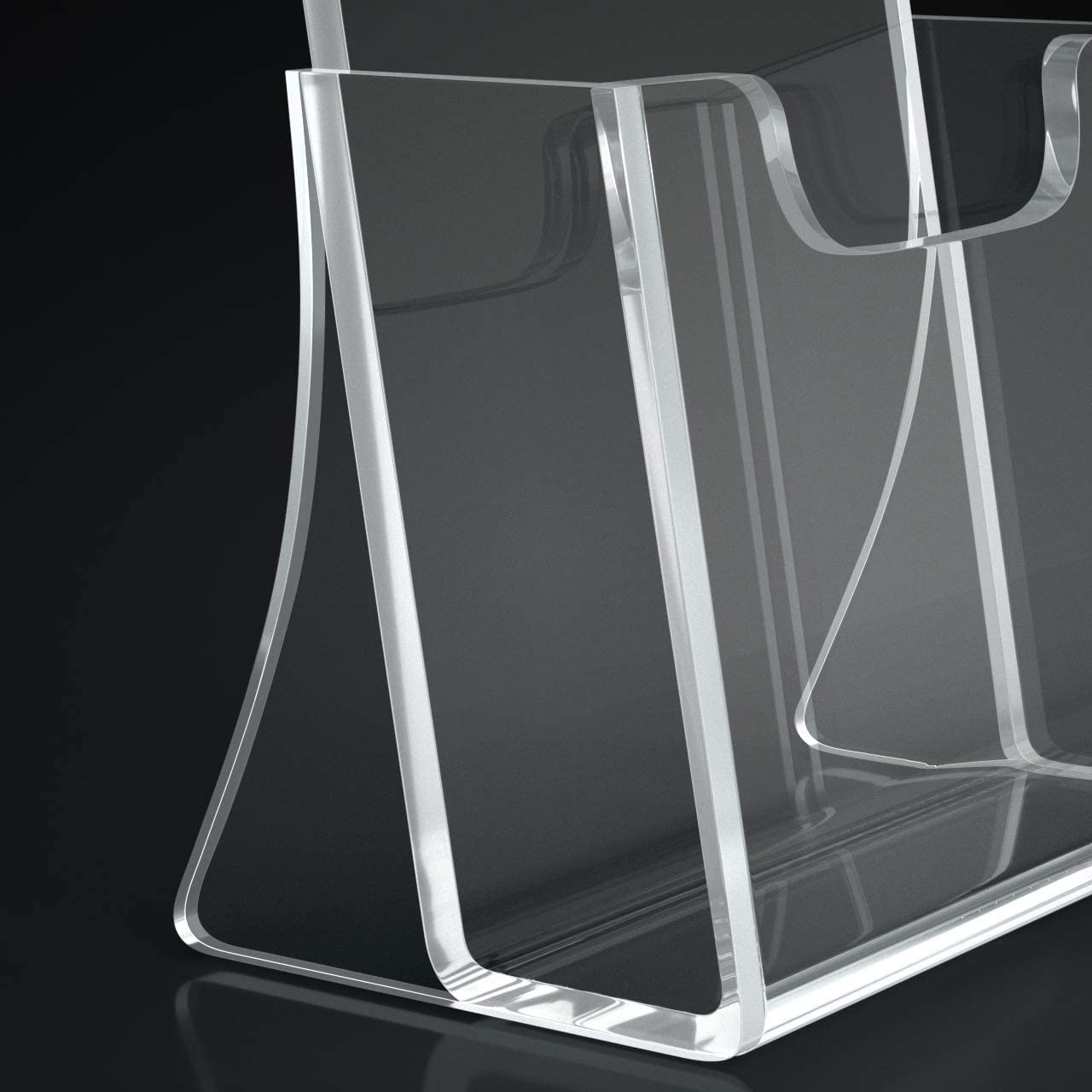 HIIMIEI Brochure Holder 8.5 x 5.5 inches, Acrylic Flyer 8.5 »x5.5 », Clear