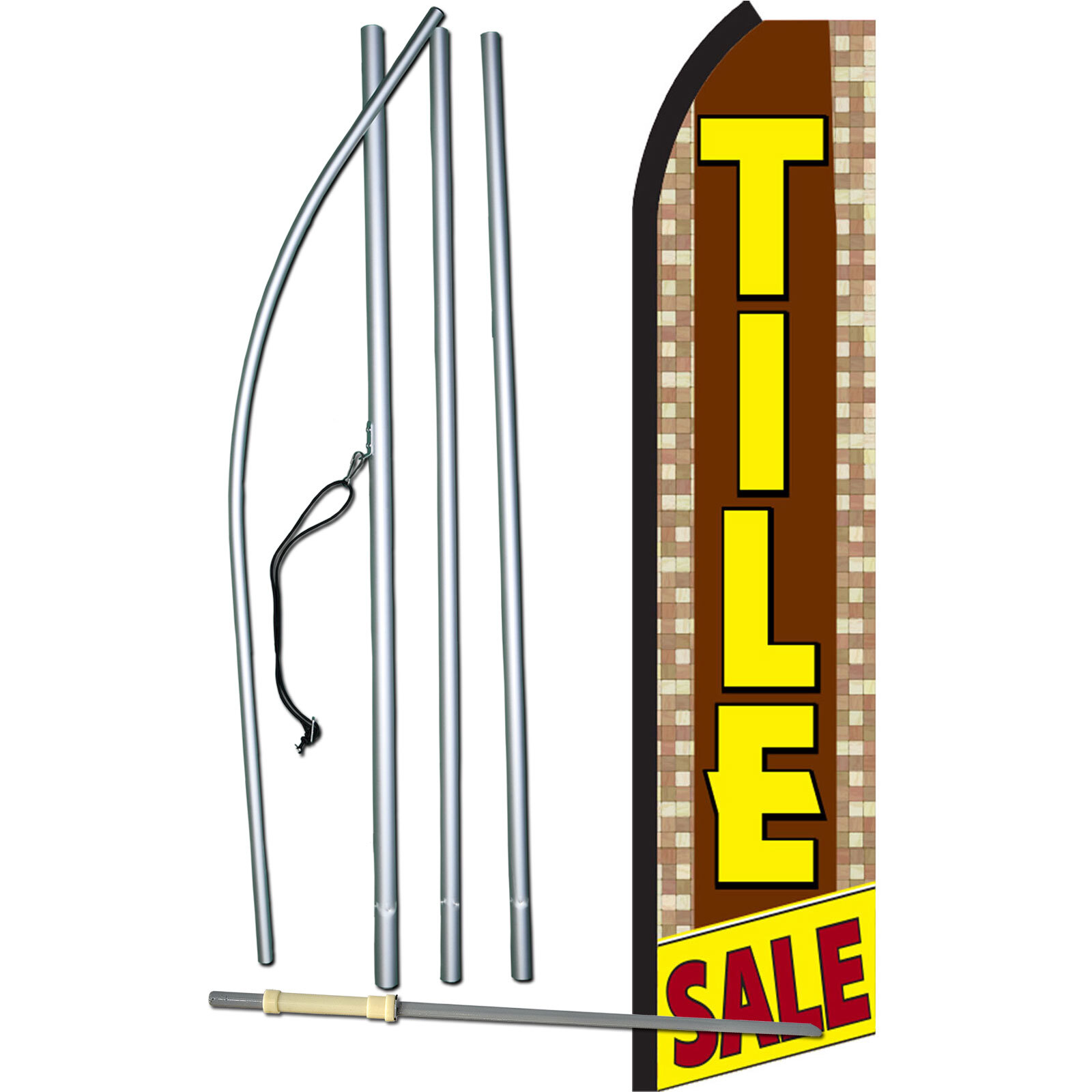 Tile Sale Brown And Yellow Complete Swooper Flag Bundle