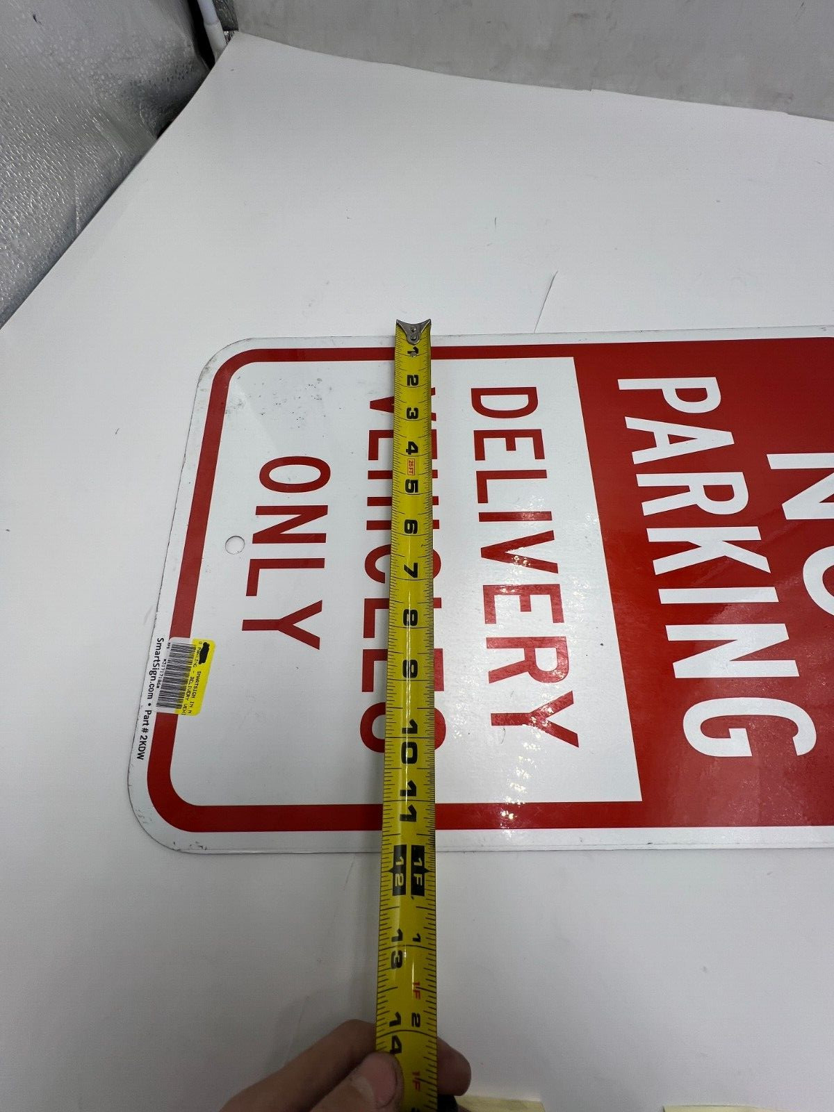 SmartSign 2KDW No Parking Delivery Vehicles Only Sign 12&Prime; x 18&Prime; Aluminum