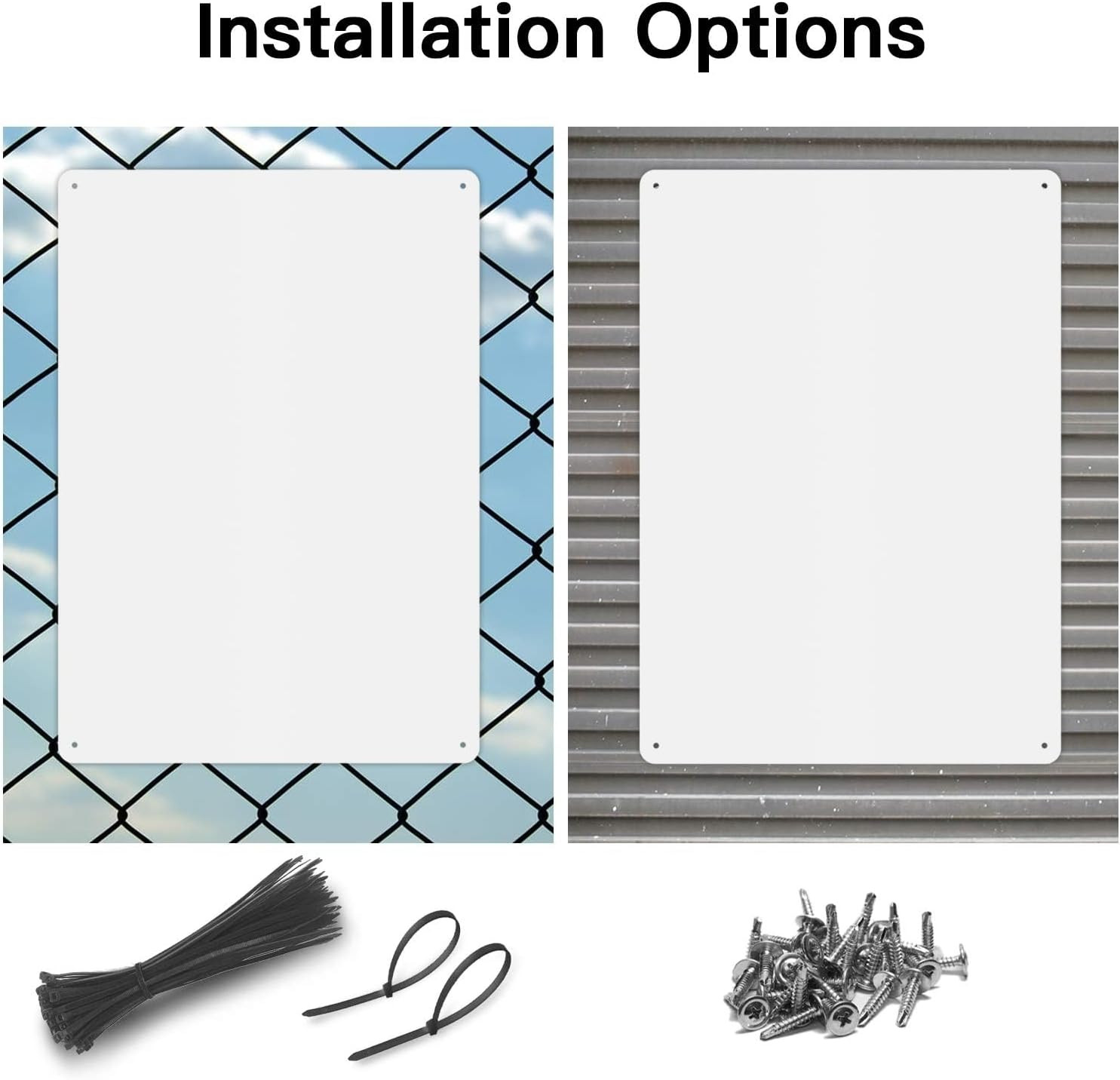 MUXYH 4 Pack White Sign Blanks, 14 X 10 Inches, Sturdy Rust Free Aluminum Metal