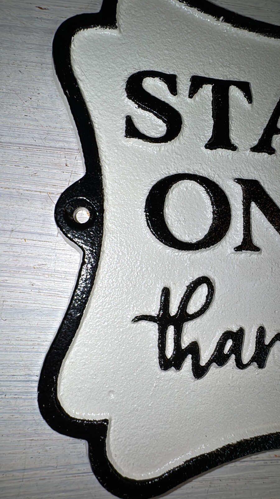 Cast Iron Staff Only Sign Business Door Sign for Employees Only Area 6.5”