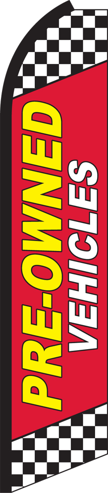 Pre-Owned Vehicles Red Swooper Flag Feather Super Bow Banner