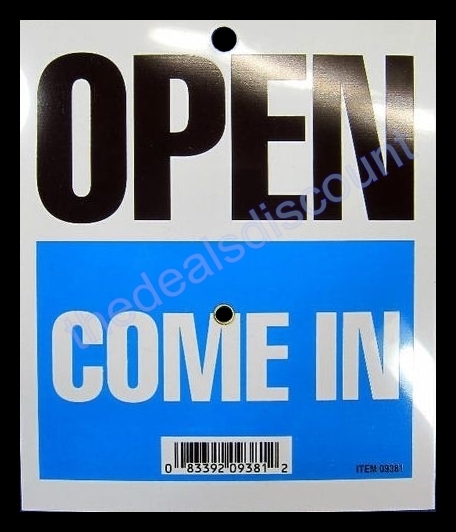 NEW Open Come In / Will Return / Store Business, Clock Hands, Sign With Chain.