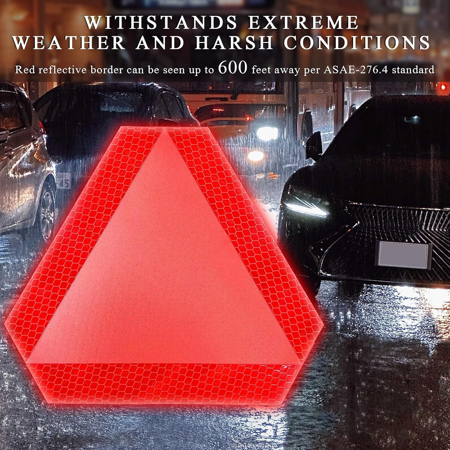2 Pack Slow Moving Vehicle Triangle Sticker,8 X 7 Inch Diamond Grade Reflective.