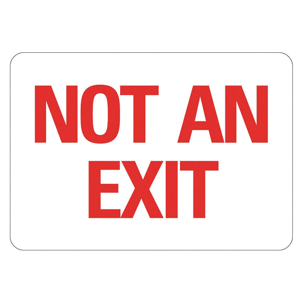 LYLE LCU1-0008-NA_14x10 Aluminum Exit & Entrance Sign,10x14in 484L20