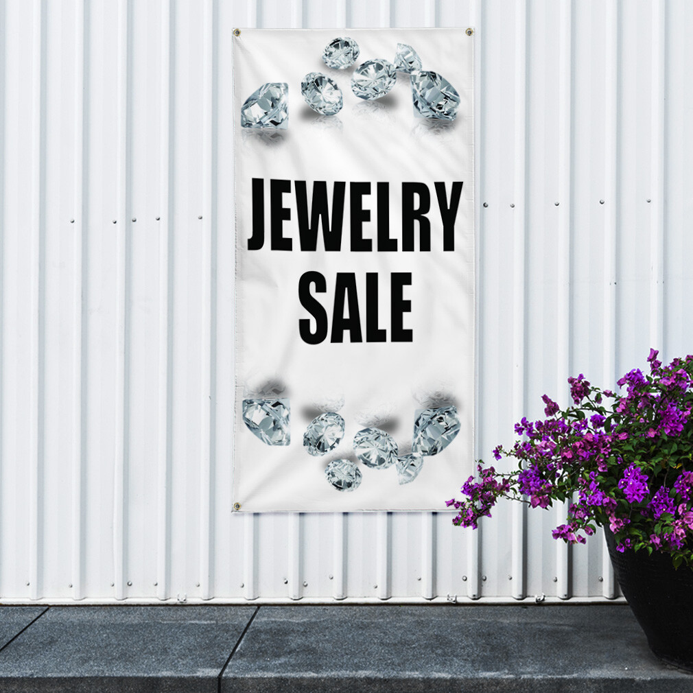 Vertical Vinyl Banner Multiple Sizes Jewelry Deal Advertisement Business Outdoor