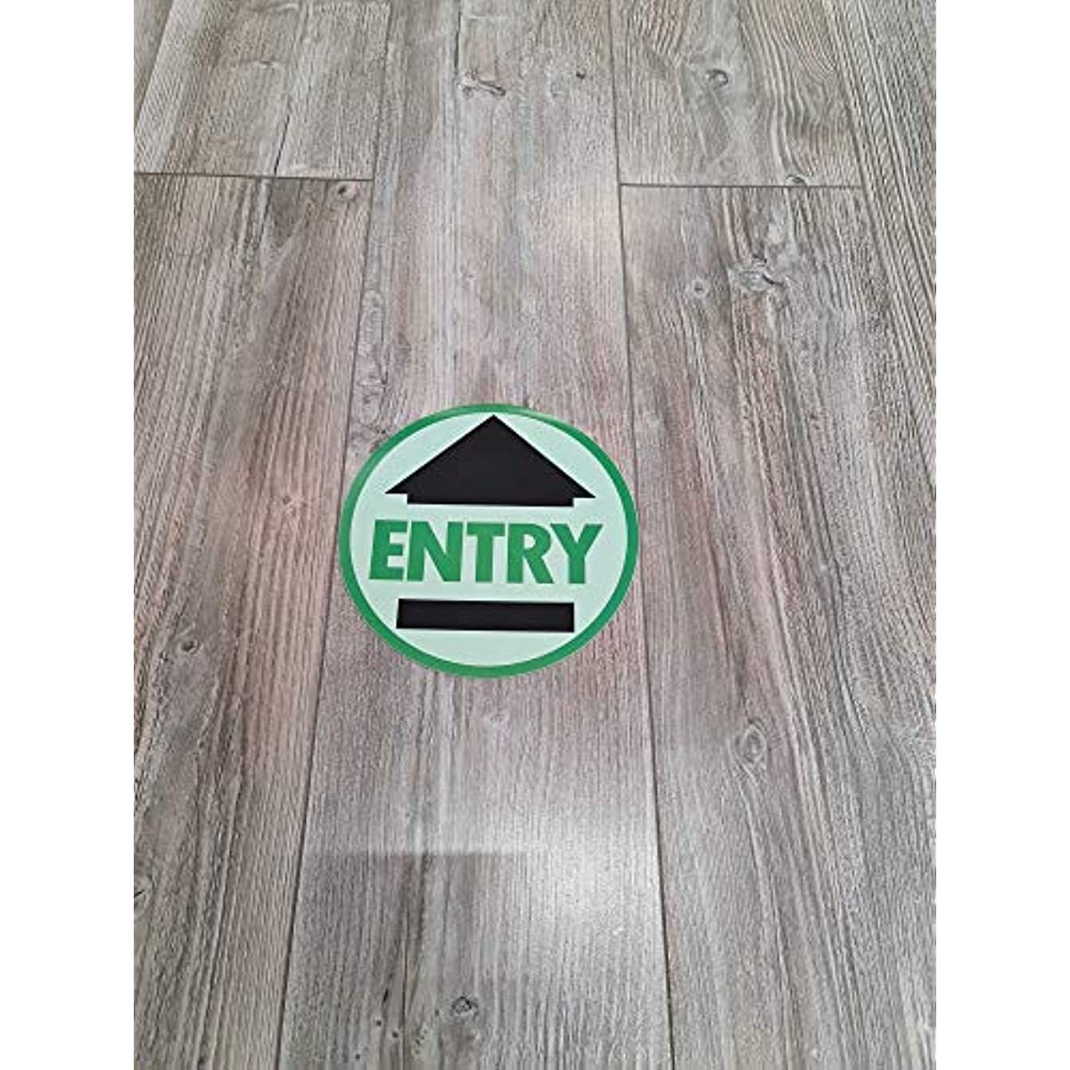 Entry Sign 10 Pack 7.5&Prime; Round Social distancing Sign Social distance Floor Decal