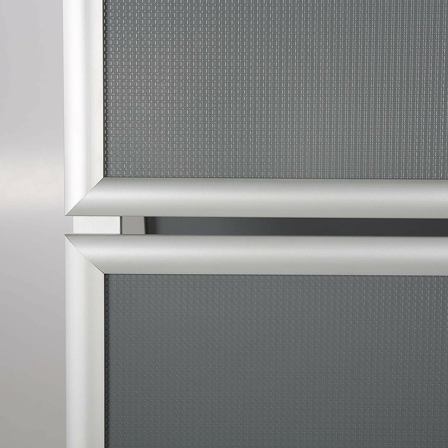 Sandwich Board Sidewalk Snap A-Frame Header Menu Holder Double Side 22×28 Silver