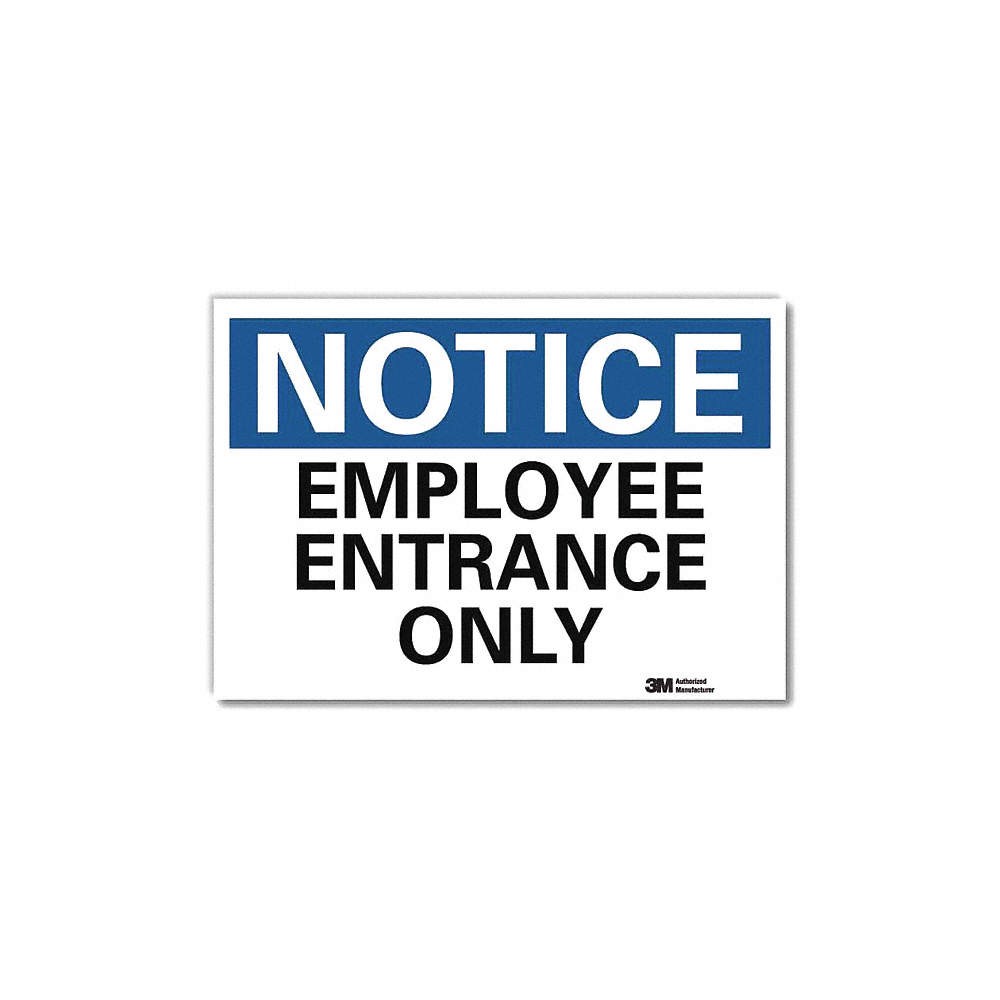 LYLE U5-1182-RD_7X5 Notice Sign,5inx7in,Reflective Sheeting 34JL73