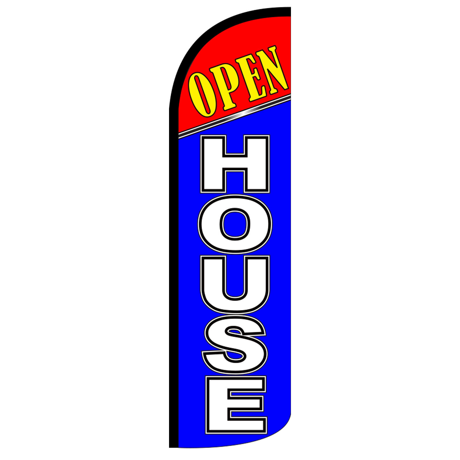 Open House Flag Flutter Feather Banner Swooper Extra Wide Windless