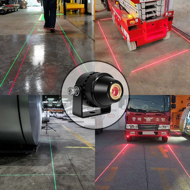 1-4Pcs Adjustable Forklift Floor Warning Light Safety Laser Line Projector