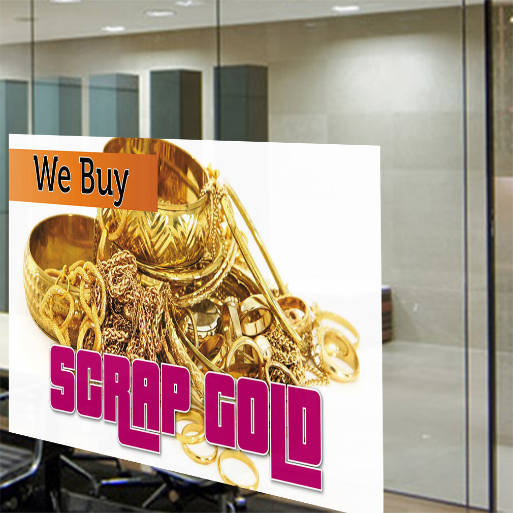Decal Stickers We Buy Scrap Gold Advertising Printing Vinyl Store Sign Label