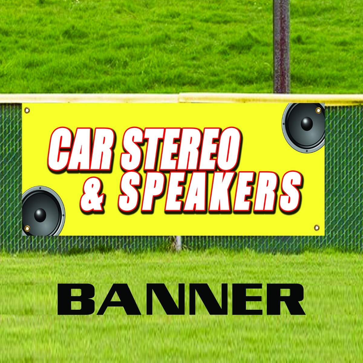 Car Stereo & Speakers Auto Car Repair Shop Vinyl Banner Sign