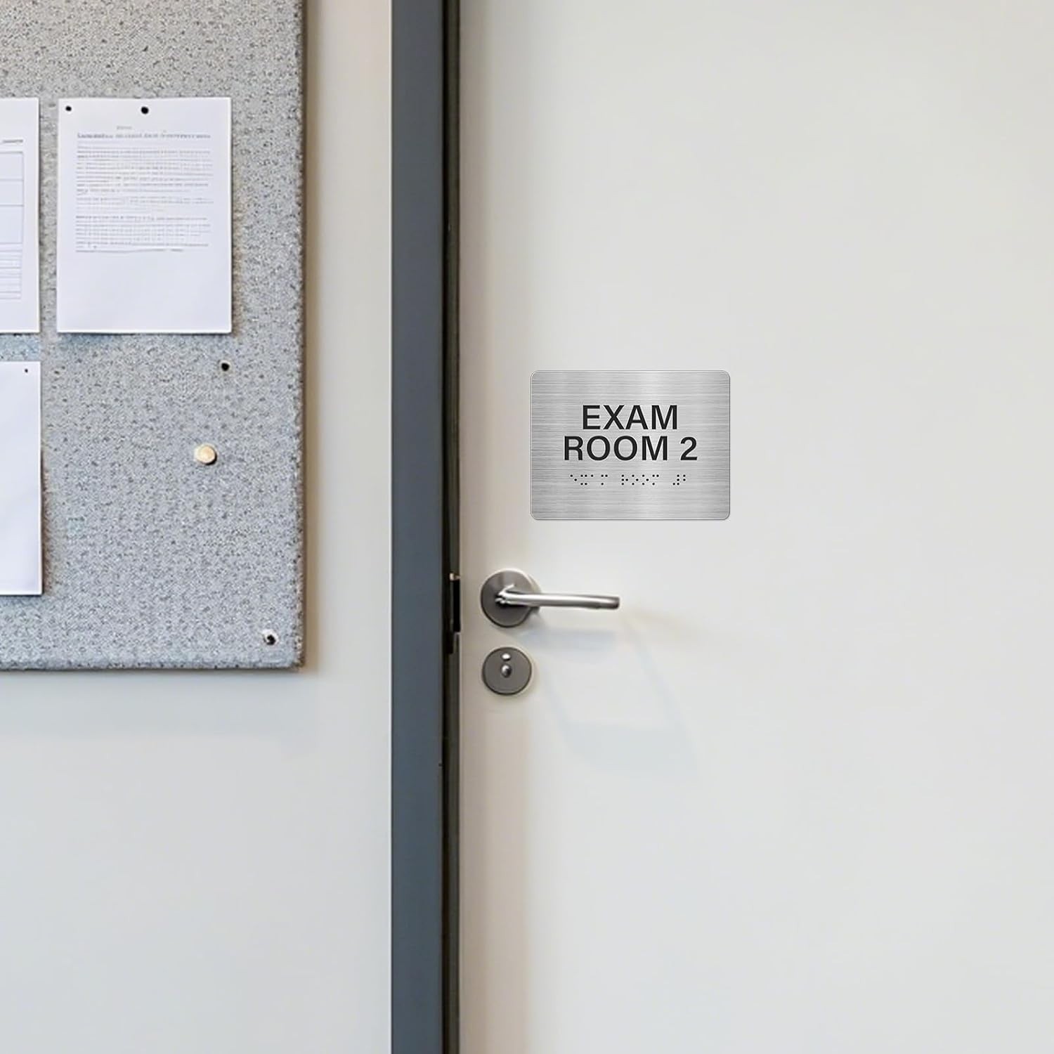 Durable Braille Door Signs for Exam Rooms – 4 Pack, Easy Wall Mount Installation