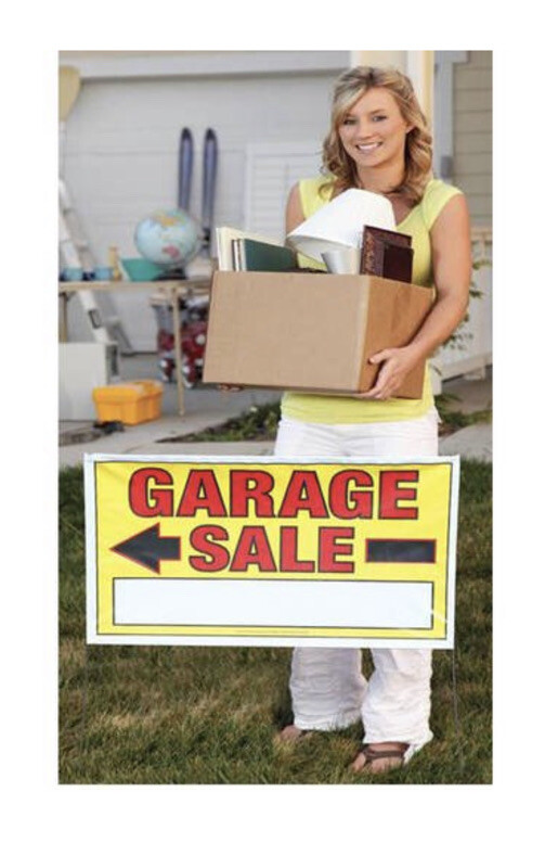 Garage Sale Sign with Metal U-Stake