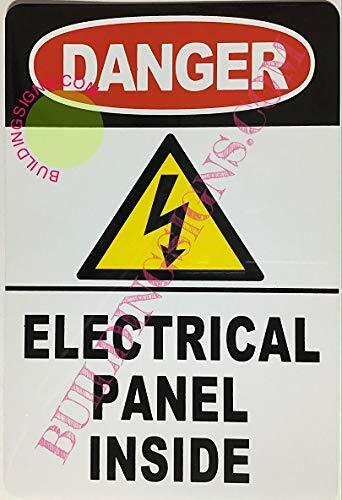 Danger Electrical Panel Inside Sign (White, 6X9 inch….–REF24-1027