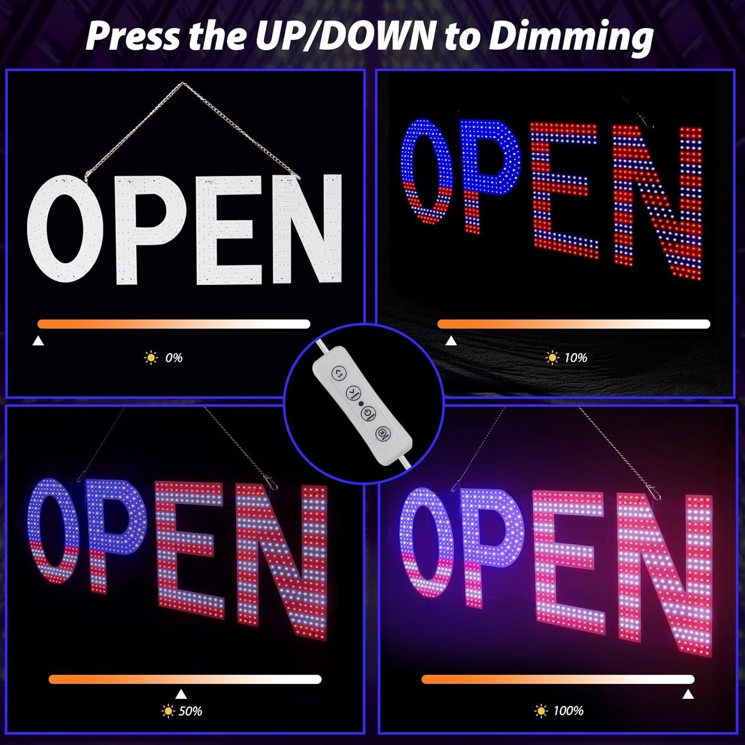 LED Open Signs for Business, 40&Prime;L X 14&Prime;W Inch Large Led Open Sign