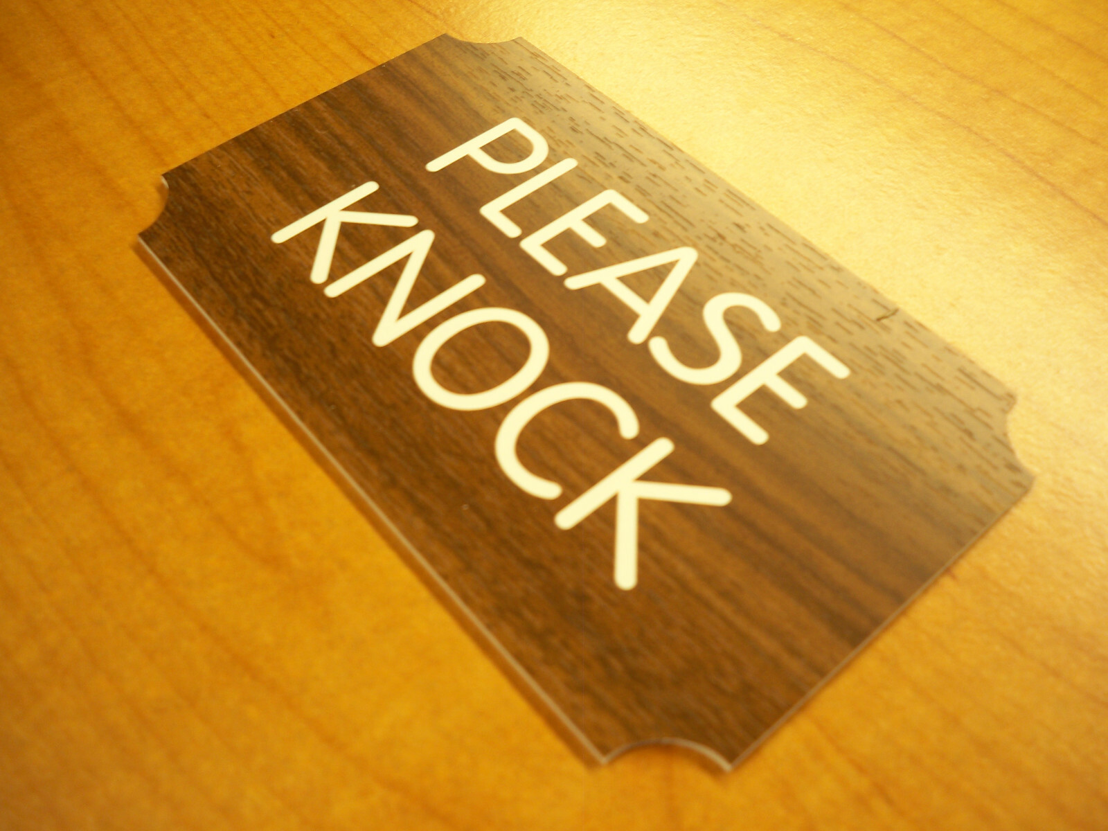 Custom Engraved 3×5 Walnut Wood-Grain Sign Personalized Home Office Plaque Plate