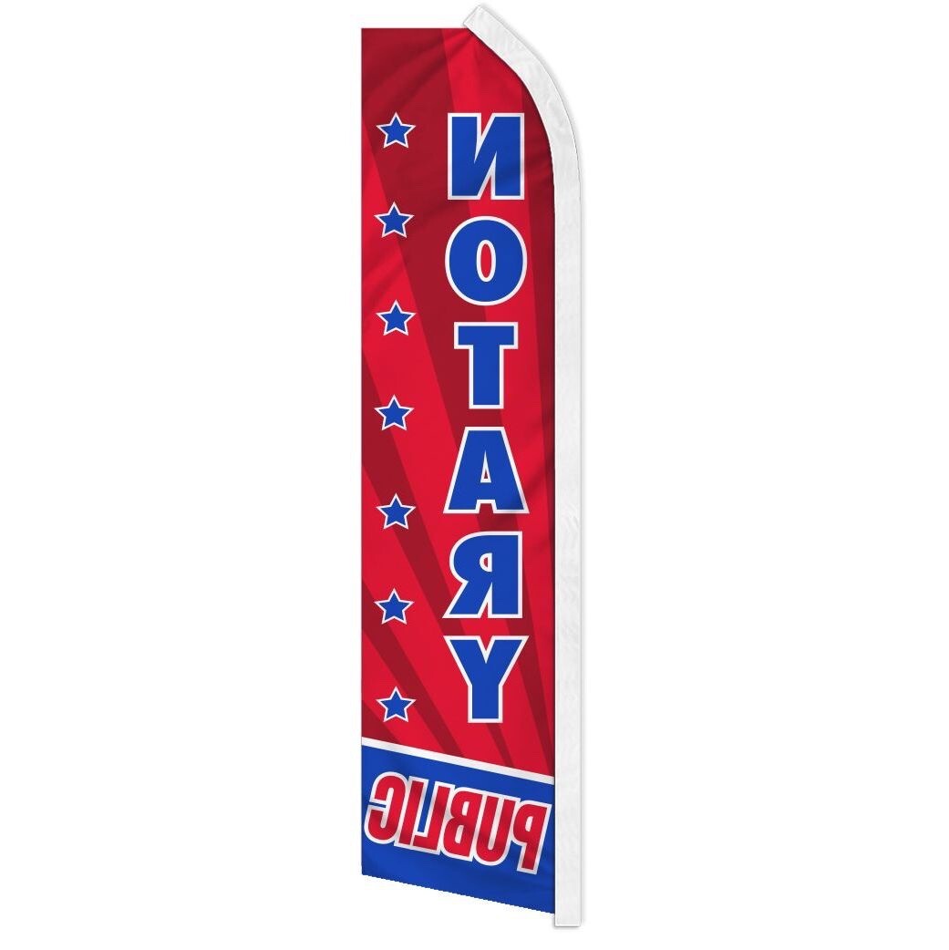 10 x « NOTARY PUBLIC » advertising super flag swooper banner business sign